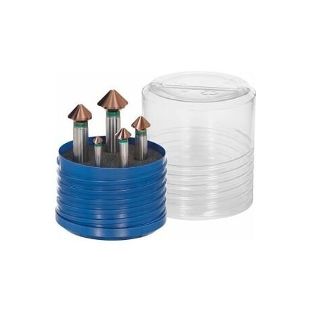 Garant 5 Pc Pro Steel High-Precision HSS Countersink Set, 90 Deg, TiAlN Coated, 6.3 mm to 20.5 mm 150301 5
